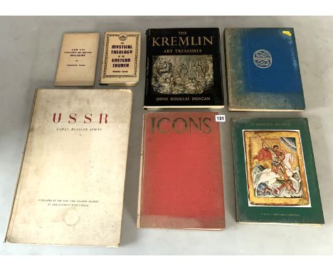 7 books on Russian icons and art - USSR Early Russian Icons, The Kremlin Art Treasures, Icons, The Art of Byzantium, The Myst