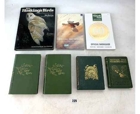 7 nature books - 'Wayside and Woodland Trees' by Edward Step, 'Popular History of British Birds Eggs' by Laishley, 'Cobbett's