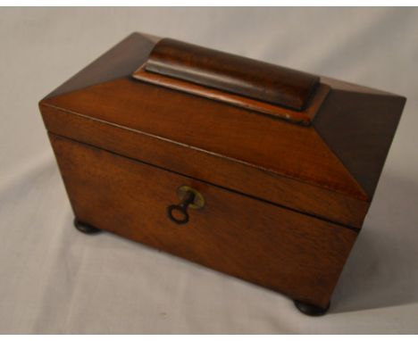 Sarcophagus shaped tea caddy