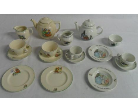 Wedgwood Beatrix Potter child's tea set & one other tea set with nursery rhymes