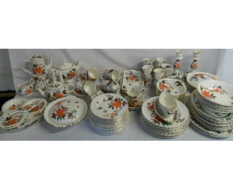 Old Foley James Kent 'Eastern Glory' pt dinner/tea set approx 117 pieces