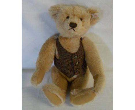 Steiff teddy bear with waistcoat and growler H 43 cm