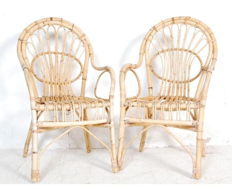 A pair of vintage retro 20th century circa 1970s BA no chairs / armchairs / easy chairs in the manner of Franco Albino. The c