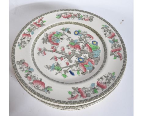 A large collection of Indian tree ceramics to include dinner and tea service. The service by makers Johnson, Maddock, Argyle,