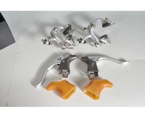 Vintage Bicycles and Spares - A set of retro vintage late 20th century Italian Campagnuolo brake calipers and brake levers. C