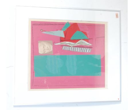 Ceri Richards RA (1903-71) - An artists proof lithograph print entitled ' Music Room ' including pink and green block colours