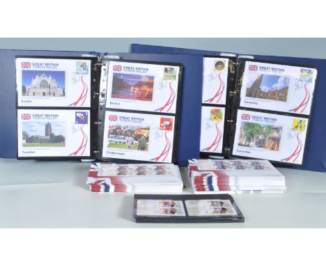 A collection of first day covers and stamp presentation packs to include London 2012 Olympic Games, Great Britain Torch Relay