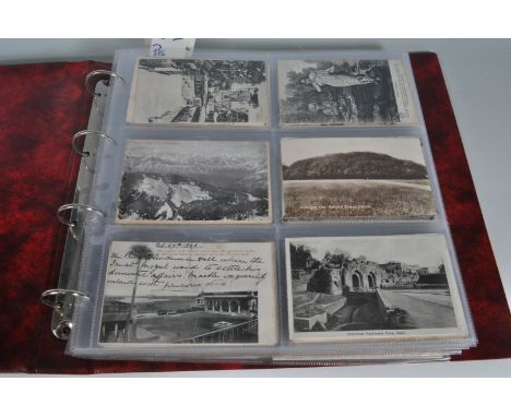 INDIA. Picture postcard collection (x220). Various antique/vintage cards from the Indian sub-continent including Street Scene
