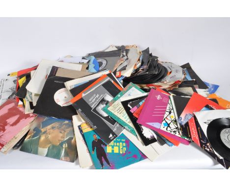 A very large collection of vintage 20th century vinyl 45s records from the 1960s, 1970s, 1980s and more. Artists include Blon