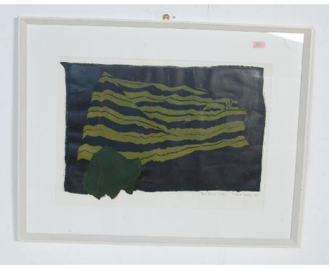 Patrick Hickey (1927-1998) A 20th century abstract screen print by Irish artist Patrick Hickey entitled Two Green Clothes. Si