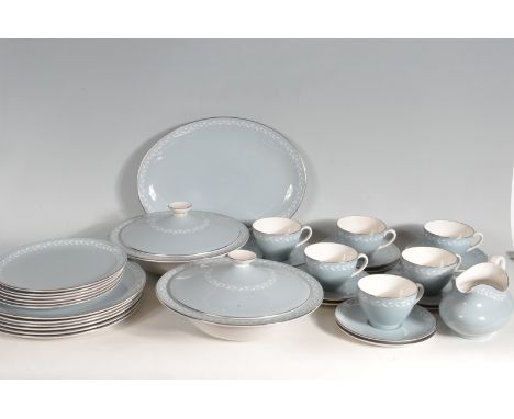 A Royal Doulton Aegean pattern dinner service and tea set comprising of six cups, saucers and side plate, two tureen, dinner 