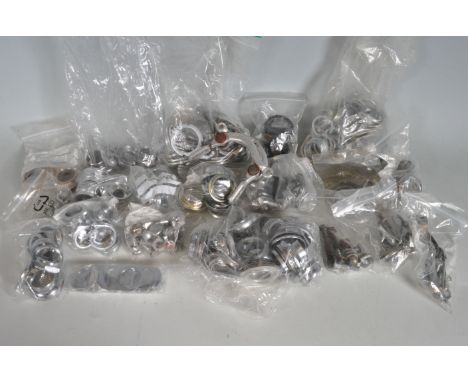 Vintage Bicycles and Spares - A large collection of retro vintage late 20th century bicycle metal head sets of various shapes