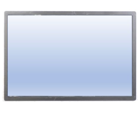 A late 20th Century&nbsp;Ophthalmology / Optician's medical doctor's mirror of rectangular form having a black metal frame wi