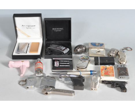 A large collection of vintage and retro 20th century collectors lighters / cigarette lighters to include various models such 
