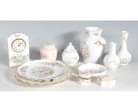 A collection of 20th century Royal Worcester fine bone china ceramic ware and Aynsley fine bone china ceramic ware. The colle