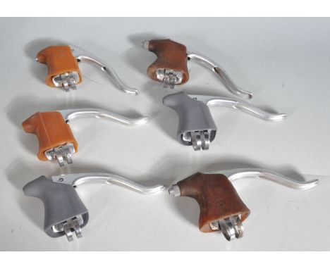Vintage Bicycles and Spares - A collection of three pairs of retro vintage 1980s Suntour Superbe brake levers. All having rub