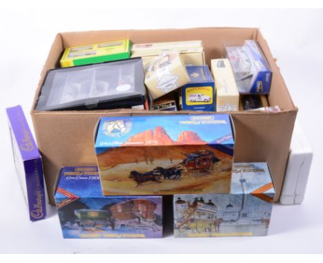 Modern diecast models and vehicles; mostly advertising, including Matchbox horsedrawn wagon series, Corgi classics, Lledo and