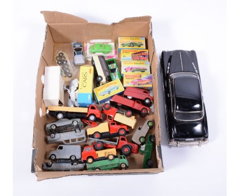 Diecast models and vehicles; including Dinky, Corgi and Matchbox, mostly 1960s and 1970s examples, playworn, some repainted a