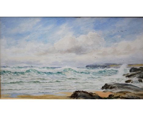 W. S. Tomkin, seascape, watercolour, signed.