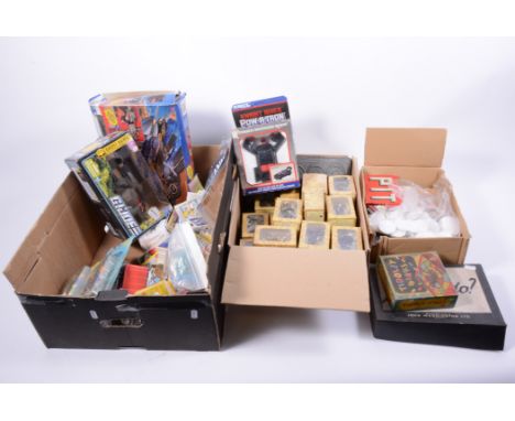 Ertl Toys Night Rider Pow-R-Tron figure boxed, along with other toys, GI Joe toys, vintage games, cards and others. 