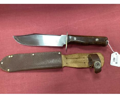 British Military Combat/Survival Knife, probably private purchase, appears to be a variant of Type D, Bowie style unfullered,