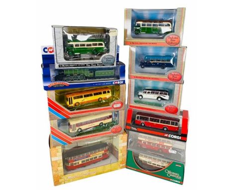 11x Assorted EFE &amp; Corgi Model Die Cast Buses, Trams &amp; Train - All Boxed&nbsp;