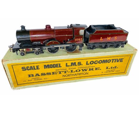 Bassett Lowke LMS 4-4-0 20v Locomotive - Boxed - Original Lithograph with 3 Rail Pickup&nbsp;