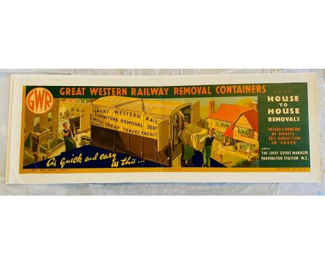 An Original GWR Poster Printed by W E Berry Ltd. The poster is backed on linen and has benefitted from light restoration. Siz