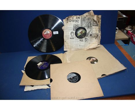 A Quantity of Records mainly protected by newspapers and including London American Recordings - Everly Brothers - "I wonder i