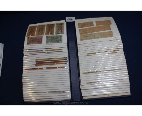 A flip page Album, part of a lifetime's collection of London Transport 'Bus tickets mainly of low dominations from 1d to 4/7d