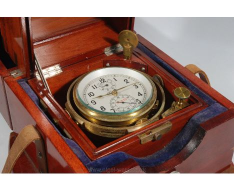 *A beautifully engineered Russian Marine Chronometer having Arabic numerals, inset second hand above the six o' clock positio