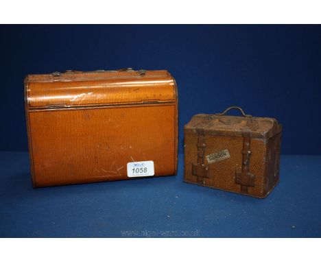 A Huntley and Palmers Biscuit Tin in the form of a Gladstone Bag, 8'' wide x 6'' high x 3 1/2'' deep plus a Carr and Co. Ltd 
