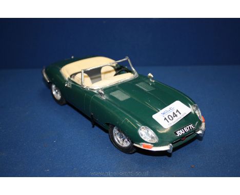 A Burago model Jaguar E car , scale 1/16.