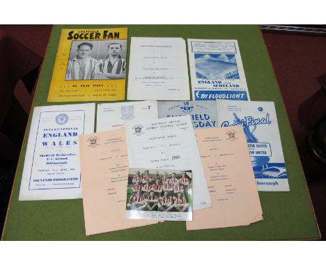 F.A.XI v. The Army 1954. Three International Representative games and 64 F.A Cup Semi Final games at Hillsborough. Sheffield 