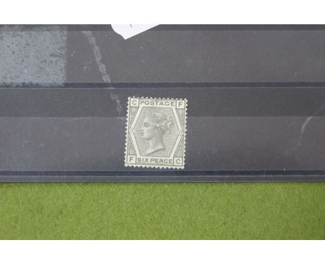 GB Queen Victoria SG 147 6d Grey PL17, light mounted mint, very fresh.