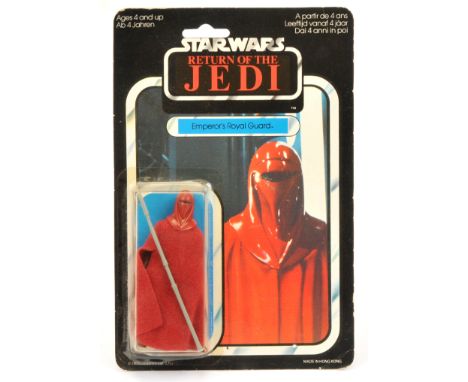 Palitoy Star Wars vintage Return of the Jedi Emperor's Royal Guard 3 3/4" figure, Mint, within Excellent (yellowed) bubble, u