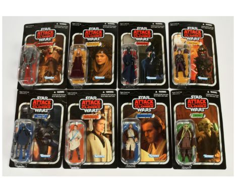 Hasbro Star Wars The Vintage Collection eight 3 3/4" figures, includes: Jango Fett; Obi-Wan Kenobi and Kit Fisto, plus others