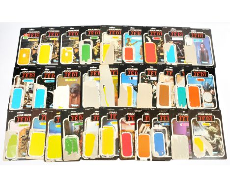 Kenner and Palitoy Star Wars The Return of the Jedi vintage 3 3/4" figure USED card backs ONLY x 36 (DOES NOT INCLUDE FIGURES