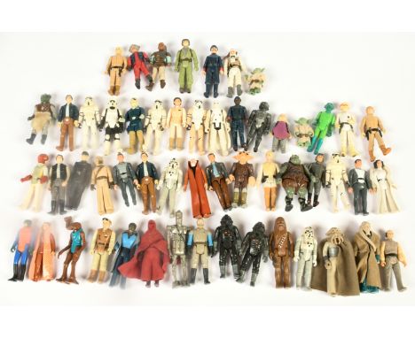 Kenner Star Wars vintage 3 3/4" figures x 58 including Princess Leia, IG-88, Yoda, Ugnaught, TIE Fighter Pilot, Lando Calriss