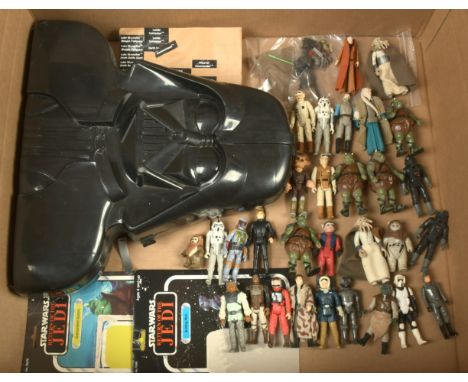Quantity of Kenner vintage Star Wars 3 3/4" figures including Boba Fett, TIE Pilot, Wicket, Gamorrean Guard, Ben Kenobi and o