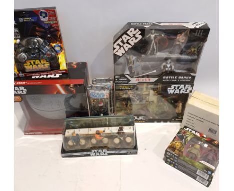 Quantity of Modern Star Wars Collectibles Includes Disney Deco 3D Death Star Light, Jakks Pacific Revenge of the Sith Plug In