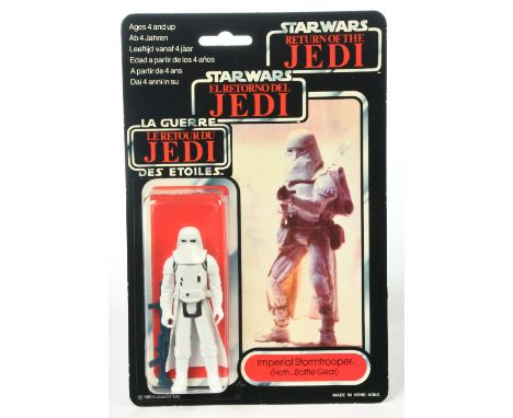Palitoy Star Wars vintage Return of the Jedi Tri-Logo Hoth Stormtrooper 3 3/4" figure, Mint, within Excellent (light dent) bu