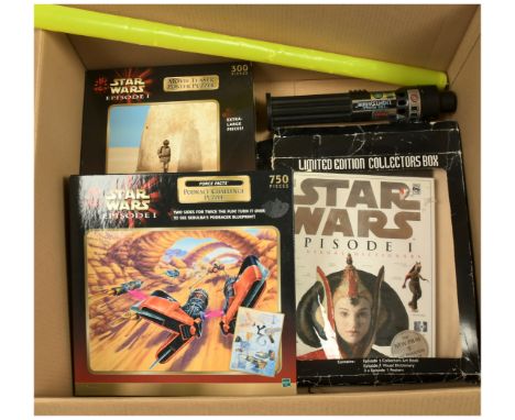 Star Wars vintage The Empire Strikes Back "The Force" Lightsaber, Good (untested). Star Wars Episode 1 Collectors Art Book, E