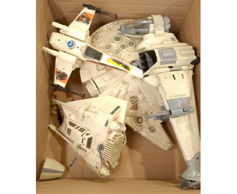 Kenner Star Wars Vintage Vehicles/Starships Includes Snowspeeder, Millennium Falcon, X-Wing &amp; B-Wing. (Incomplete or Smal