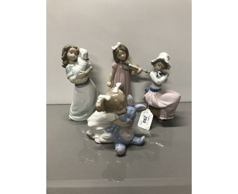 4 NAO FIGURES INCLUDING GIRL WITH VIOLIN