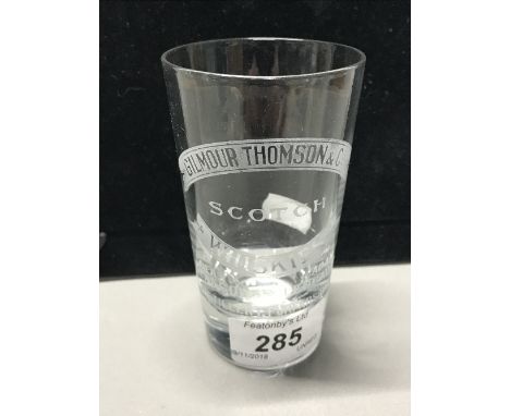 VINTAGE GILMOUR THOMPSON AND CO SCOTCH WHISKIES GLASS