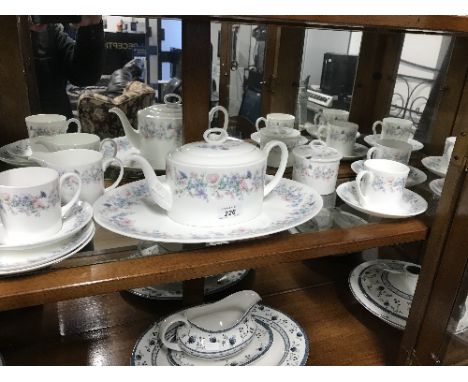 WEDGWOOD ANGELA 6 PLACE TEA SETTING WITH TEAPOT SANDWICH PLATES APPROX 22 PIECE