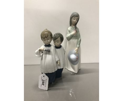 2 NAO FIGS CHOIR BOYS AND BASHFUL GIRL