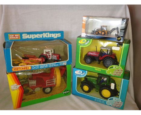 MATCHBOX - SUPERKINGS - K87, MASSEY FERGUSON 595 & ROTARY RAKE AND GAMA - GRIMME POTATO HARVESTER