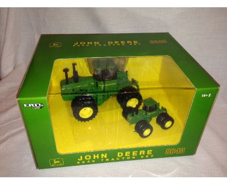 ERTL - JOHN DEERE 8640 TRACTOR SET - TWENTY EIGHTH ANNUAL FARM TOY SHOW - PLOW CITY - JUNE 2008 (16174A) SCALE 1:32 & 1:64
